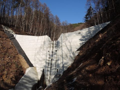木祖村半野　寺の沢　砂防堰堤設計