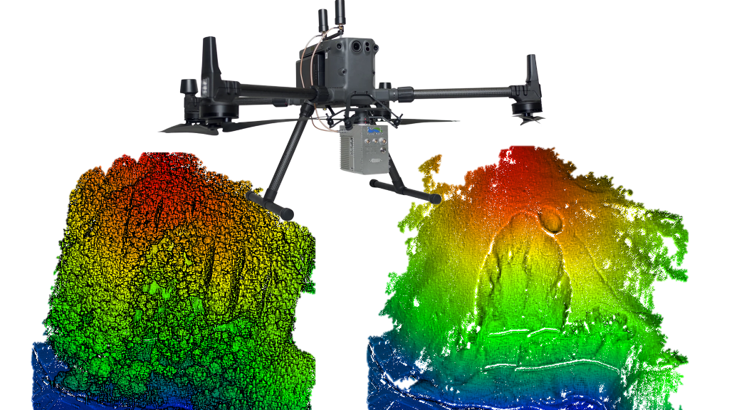 UAV搭載型レーザーによる急傾斜地の画像診断