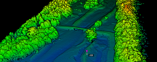 UAV搭載型グリーンレーザーによる河床計測【上高地】